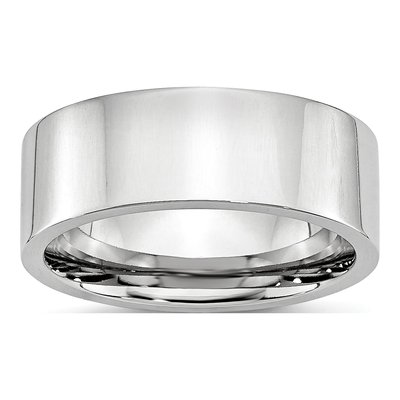 Cobalt 8mm Flat Wedding Band