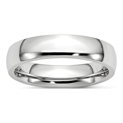 Cobalt 5mm Half Round Wedding Band