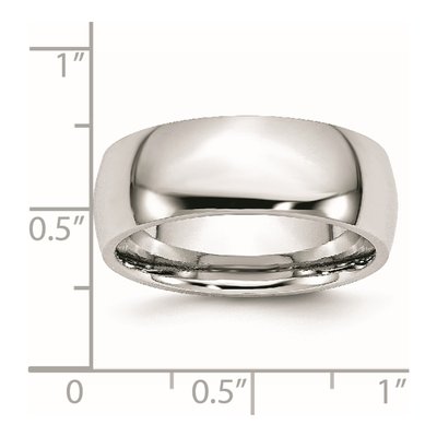 Cobalt 8mm Half Round Wedding Band – view 8