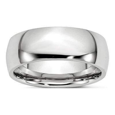 Cobalt 8mm Half Round Wedding Band