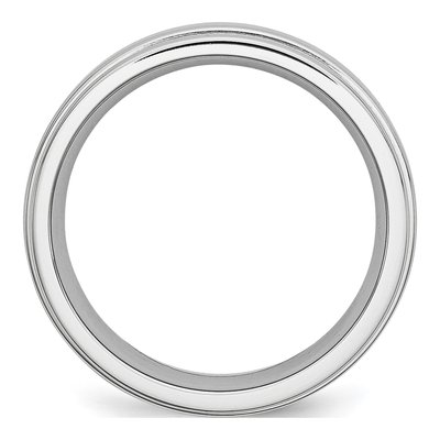 Cobalt 7mm Ridged Wedding Band – view 4