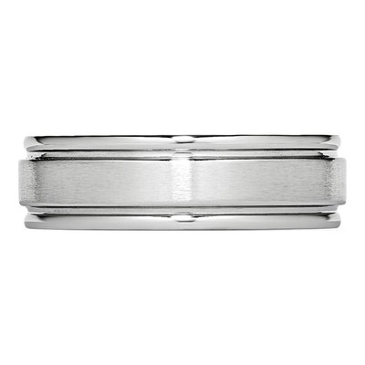 Cobalt 7mm Ridged Wedding Band – view 5