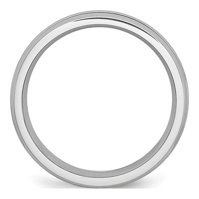 Cobalt 6mm Grooved Wedding Band – view 4