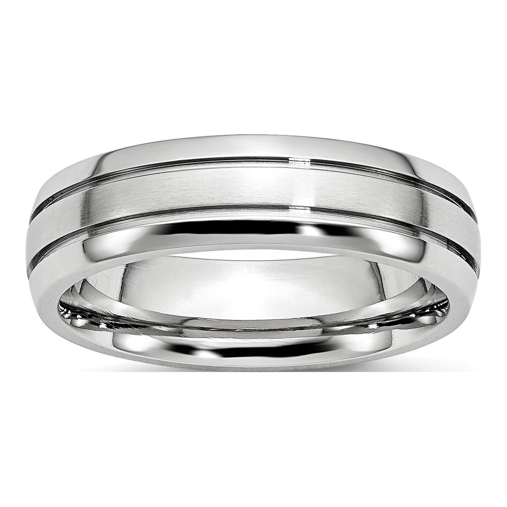 Cobalt 6mm Grooved Wedding Band