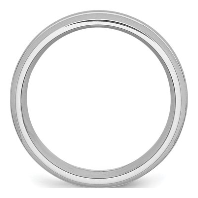Cobalt 8mm Grooved Wedding Band – view 4
