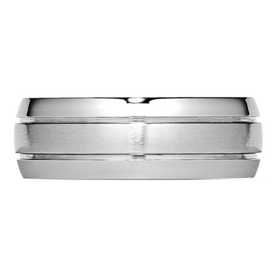 Cobalt 8mm Grooved Wedding Band – view 5