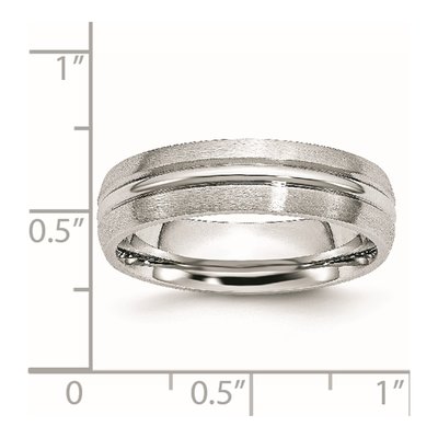 Cobalt 6mm Grooved Wedding Band – view 8