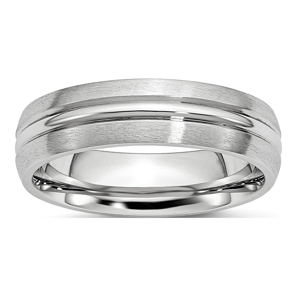 Cobalt 6mm Grooved Wedding Band