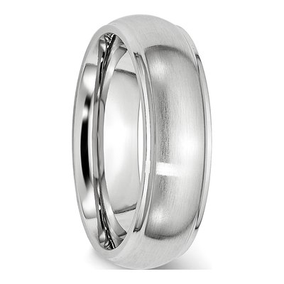 Cobalt 7mm Ridged Wedding Band – view 6