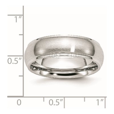 Cobalt 7mm Ridged Wedding Band – view 8