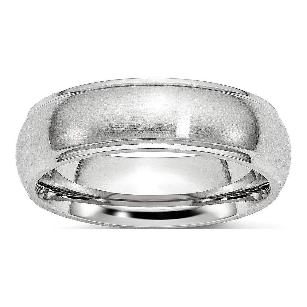 Cobalt 7mm Ridged Wedding Band