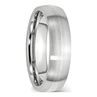 Cobalt & Sterling Silver 6mm Inlay Wedding Band – view 6