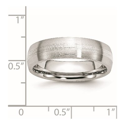 Cobalt & Sterling Silver 6mm Inlay Wedding Band – view 8
