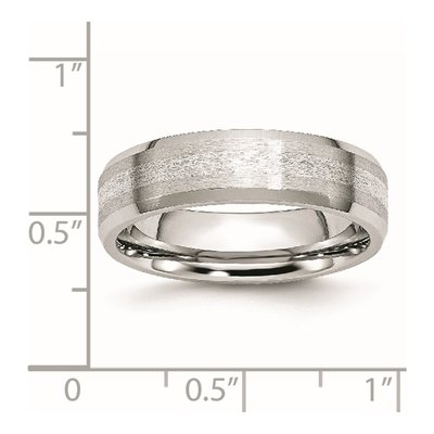 Cobalt & Sterling Silver 6mm Inlay Wedding Band – view 8