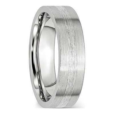 Cobalt & Sterling Silver 6mm Inlay Wedding Band – view 5