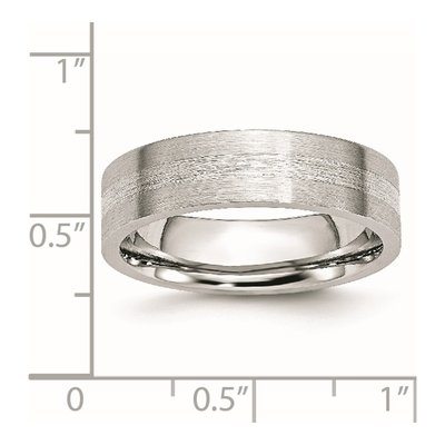 Cobalt & Sterling Silver 6mm Inlay Wedding Band – view 7