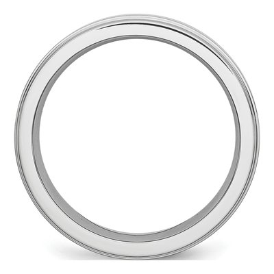 Cobalt & Sterling Silver 6mm Inlay Wedding Band – view 4