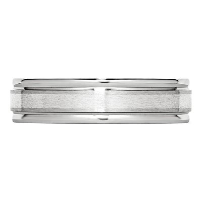 Cobalt & Sterling Silver 6mm Inlay Wedding Band – view 5