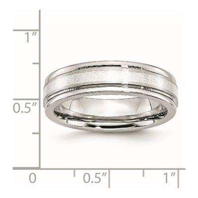 Cobalt & Sterling Silver 6mm Inlay Wedding Band – view 8
