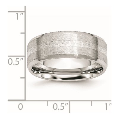 Cobalt & Sterling Silver 8mm Inlay Wedding Band – view 8