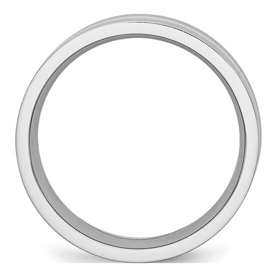 Cobalt & Sterling Silver 8mm Inlay Wedding Band – view 3
