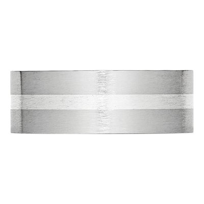Cobalt & Sterling Silver 8mm Inlay Wedding Band – view 4