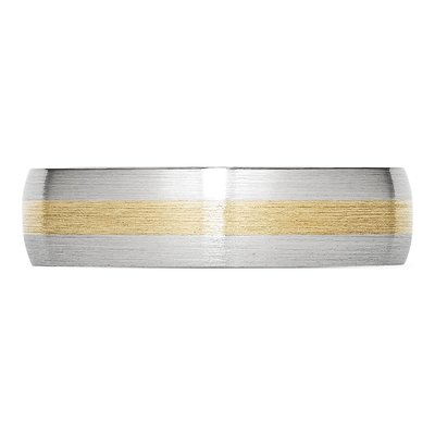 Cobalt & 14K Gold 6mm Inlay Wedding Band – view 5