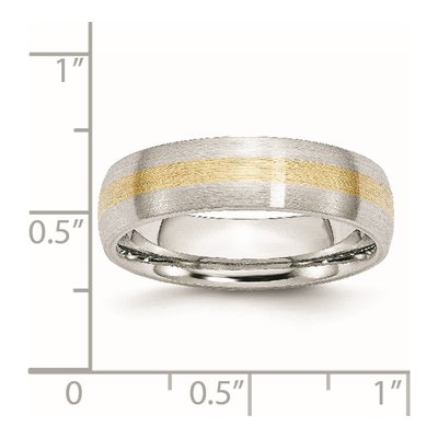 Cobalt & 14K Gold 6mm Inlay Wedding Band – view 8