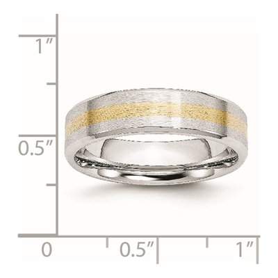 Cobalt & 14K Gold 6mm Inlay Wedding Band – view 8