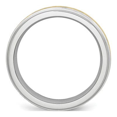 Cobalt & 14K Gold 6mm Inlay Wedding Band – view 4