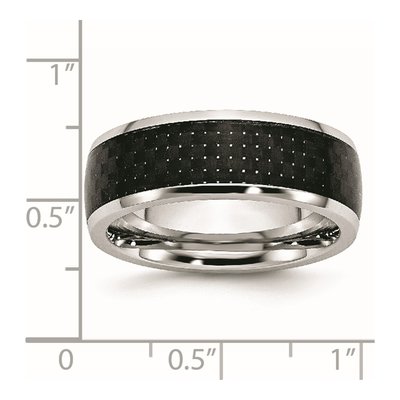 Cobalt 8mm Black Carbon Fiber Wedding Band – view 7