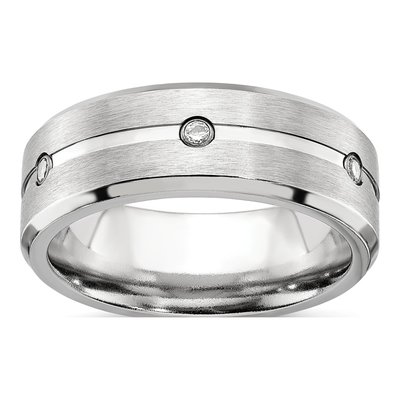Cobalt CZ Wedding Band