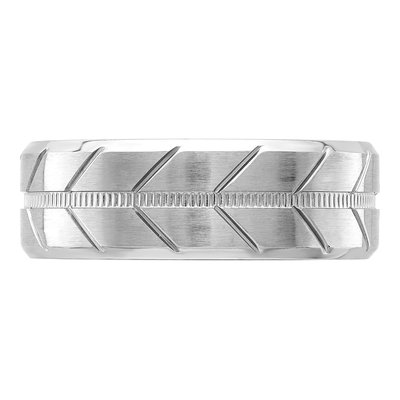 Cobalt 8mm Beveled Wedding Band – view 4