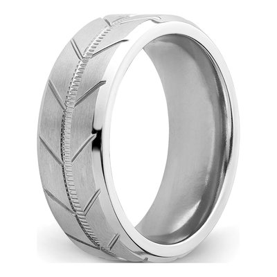 Cobalt 8mm Beveled Wedding Band – view 5
