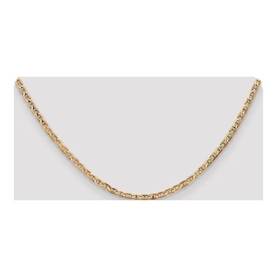 14K Yellow Gold 3mm Concave Anchor Chain – view 4