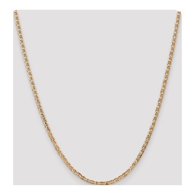 14K Yellow Gold 3mm Concave Anchor Chain – view 4