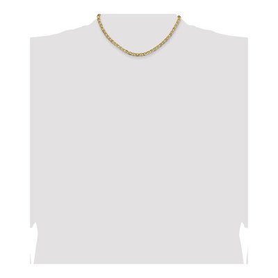 14K Yellow Gold 4.5mm Concave Anchor Chain – view 4