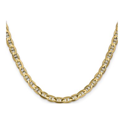 14K Yellow Gold 4.5mm Concave Anchor Chain – view 2