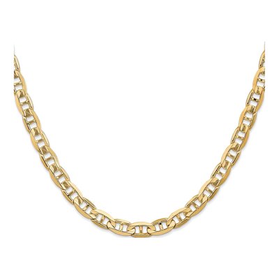14K Yellow Gold 6.25mm Concave Anchor Chain – view 2
