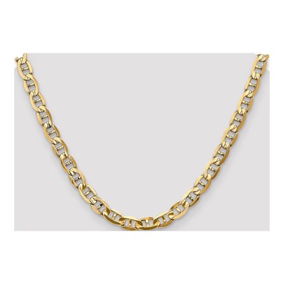14K Yellow Gold 7mm Concave Anchor Chain – view 4