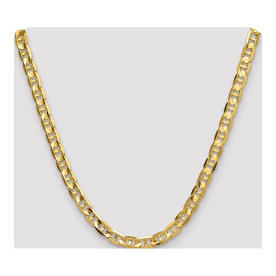 14K Yellow Gold 8mm Concave Anchor Chain – view 4