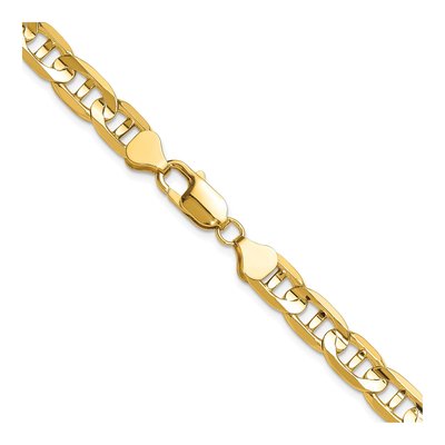 14K Yellow Gold 8mm Concave Anchor Chain – view 3