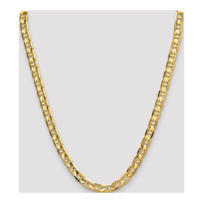 14K Yellow Gold 8mm Concave Anchor Chain – view 4