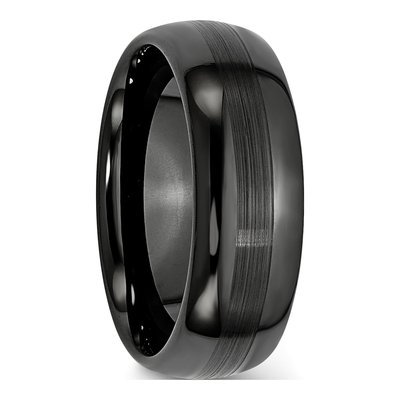 Ceramic 8mm Black Ceramic Wedding Band – view 6