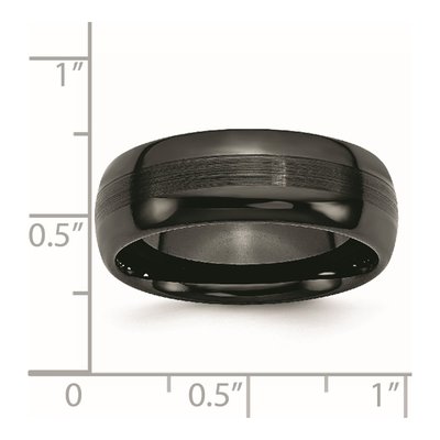 Ceramic 8mm Black Ceramic Wedding Band – view 8