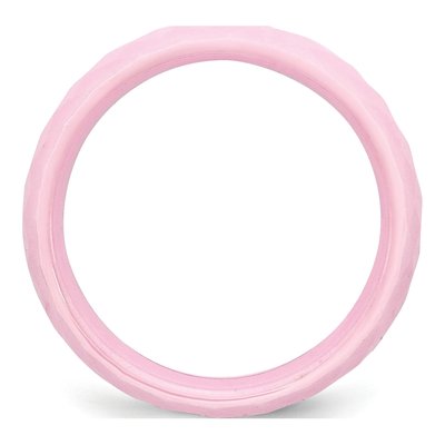 Ceramic 6mm Pink Ceramic Faceted Wedding Band – view 4