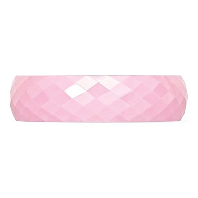 Ceramic 6mm Pink Ceramic Faceted Wedding Band – view 5