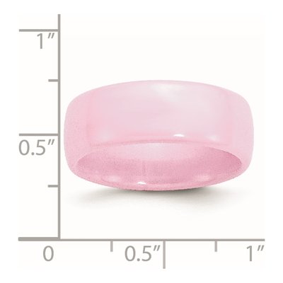 Ceramic 8mm Pink Ceramic Wedding Band – view 6