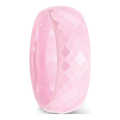 Ceramic 7mm Pink Ceramic Faceted Wedding Band – view 6