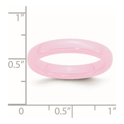 Ceramic 4mm Pink Ceramic Wedding Band – view 8